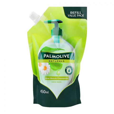 Palmolive Naturals Aloe Vera & Chamomile Liquid Hand Wash, Refill, 450ml, bottle (4770309374037)