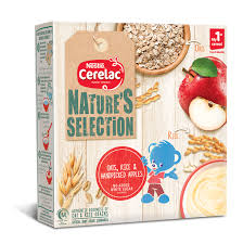 Nestle Cerelac Nature Rice Oats and Apple 175GM (4735340216405)