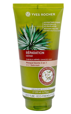 Yves Rocher Reparation 2-In-1 Balm Mask, Damaged Hair, Silicone Free, 200ml (4824427266133)