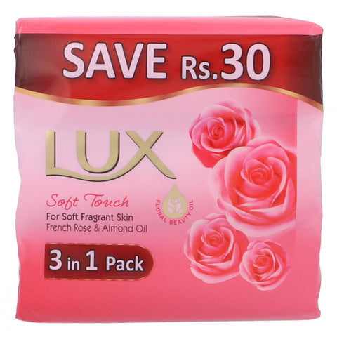 Lux - Lux Rose Touch Soap (Pack of 3) - 135G