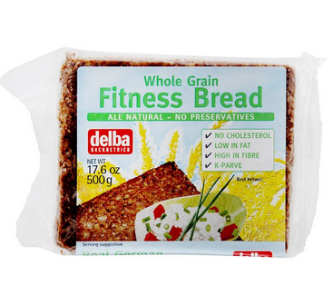 Delba Whole Grain Fitness Bread, 500g (4804242866261)
