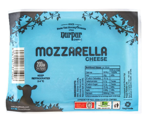 Nurpur Mozzarella Cheese, 200g (4802315255893)