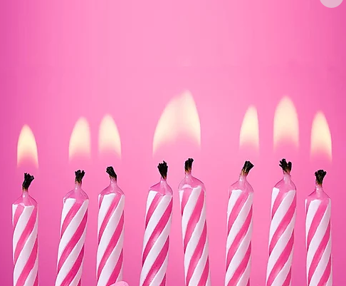 Cake Decoration Candles - Pink Blue 10 Pcs (4692076724309)