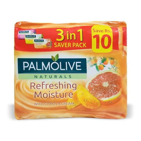 Palmolive - Palmolive Refreshing Moisture Soap (Pack of 3) - 110gm (4611975217237)