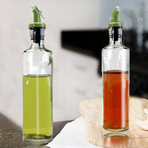 Pack of 2 Oil Bottle Glass with Steel Cover (0040) (4694413049941)