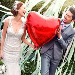5 Pieces Large Red Heart Foil Balloons 18 Inches Size For Party, Love, Marriage, Anniversary (4838279446613)