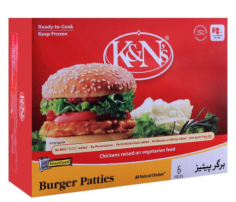 K&N's Chicken Burger Patties, 6-Pack, (4750544994389)