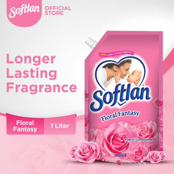 Softlan Fabric Softener Pink Pouch  litre (4835928932437)