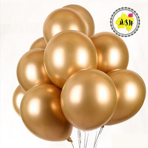 20pcs Gold Large Metallic Chrome Balloons Pack of 10 Balloons (4838271877205)