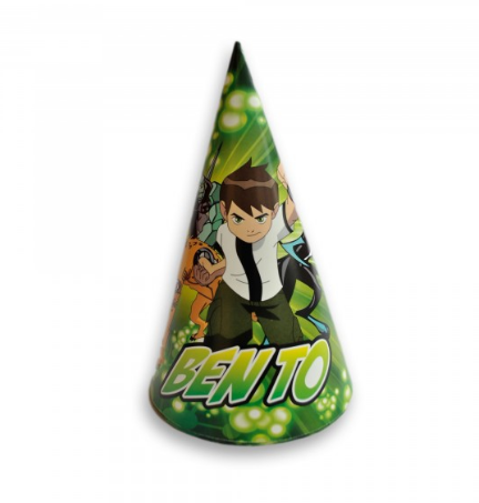Pack of 10 Ben10 Party Caps For Kids (4692083572821)