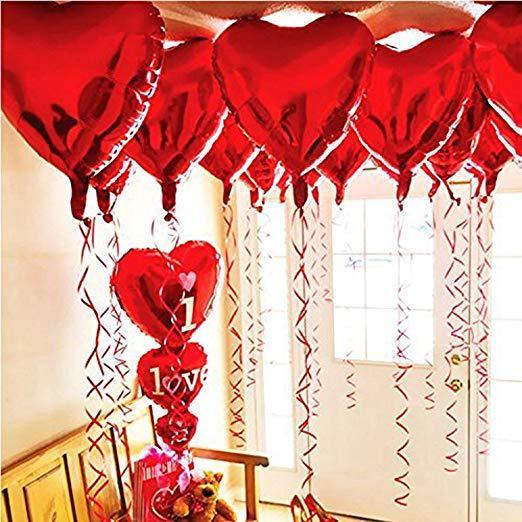 pack of 15 love Heart Shape Helium Valentines Wedding Birthday Party Decorations (4838280953941)