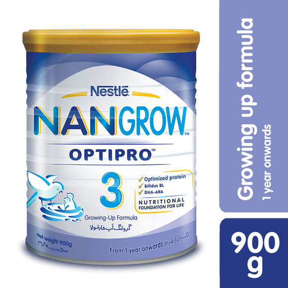 Nan Grow 3 - Nestle NAN Grow Optipro 3 (1Years+) - 900gm (4611839656021)