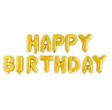 Happy Birthday 13 Letter 16 Inch Golden Foil Balloons for Birthday Party Decoration (4625688133717)