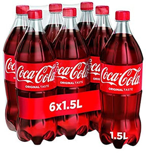 Pack of 6 Cocacola Bottle Soft Drinks 1.5 liter (4629719646293)