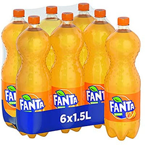 Pack of 6 Fanta Bottle Soft Drinks 1.5 liter (4629720334421)