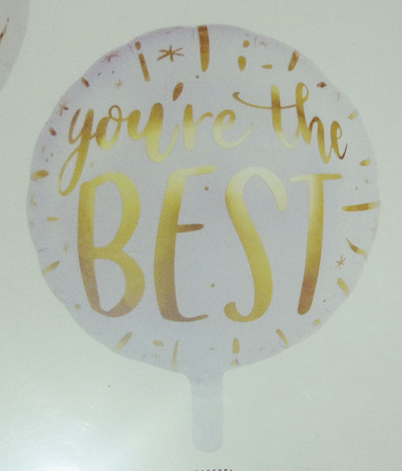 You are the best foil balloon - 18 inch - 1 piece round for best friend and best teacher (4838280822869)