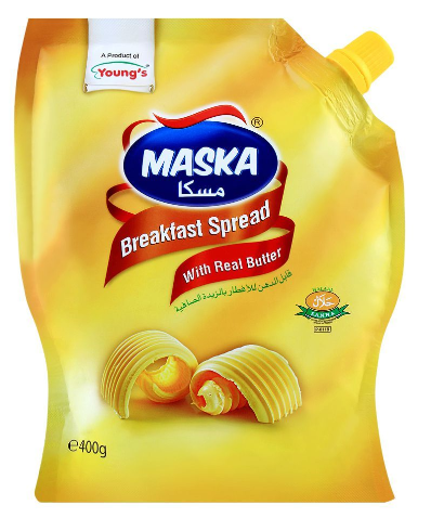 Young's Maska Breakfast Spread, With Real Butter, 400g (4742076170325)