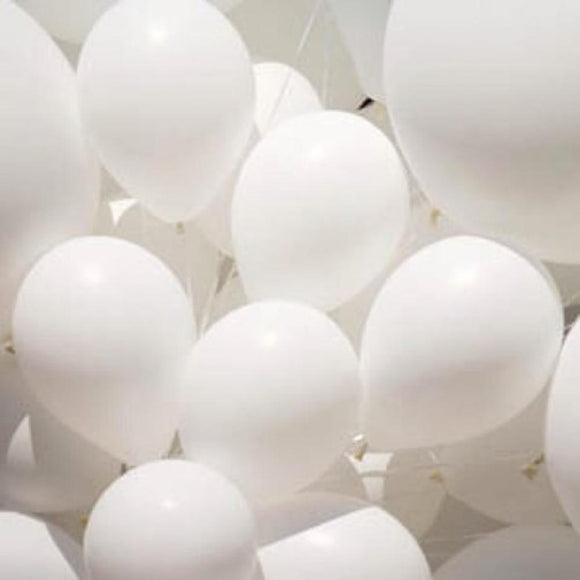 14 inch White Baloons ( Pack of 100 ) Birthday / Aniversery / Party / Valentines Day Special (4838279118933)