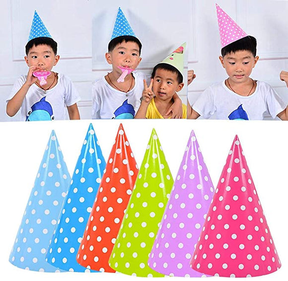 Pack of 12 Birthday Party Cap Birthday Hat Cardboard Kid Decoration Birthday Cap (4651711430741)