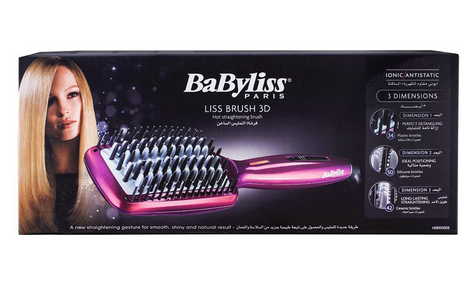 BaByliss Ionic Liss Brush 3D, Hot Straightening Brush, HSB100SDE (4824408260693)