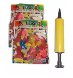 Pack of 100 Latex Party Balloons,Air Pump & Stars (4624250962005)