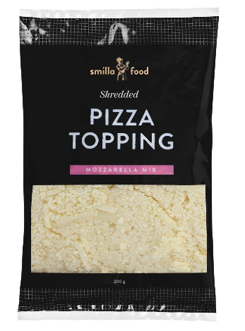 Smilla Food Mozzarella Mix Pizza Topping, Shredded, 200g (4802394751061)