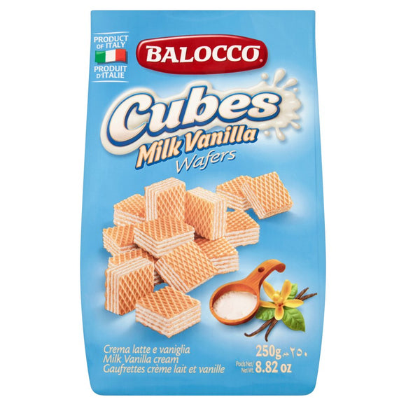 Balocco Cubes Milk Vanilla Wafers Latte 250g (4625731584085)