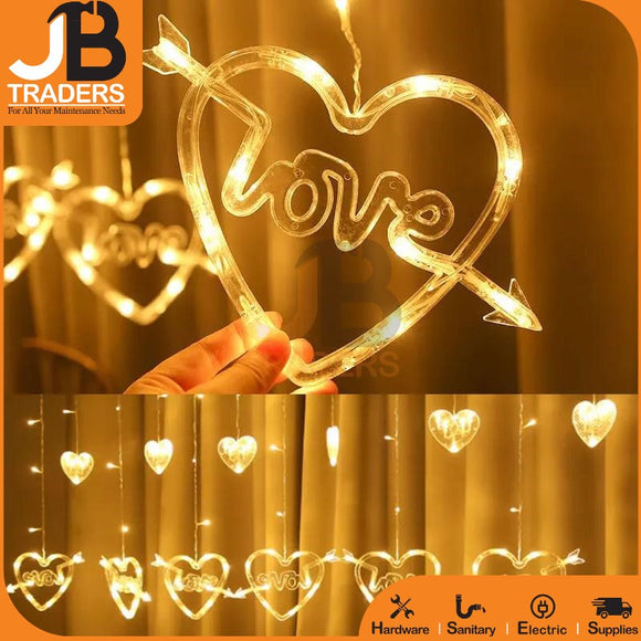 LED String Lights Shape Of Heart & Love Curtain Led Wedding Valentine Day Party Fairy Lights Rs. 2,225 (4838745866325)