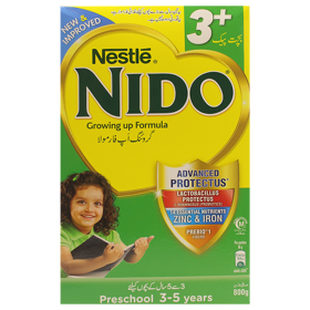 Nestle Nido Milk Pdr 3+ 800g Box (4742624084053)