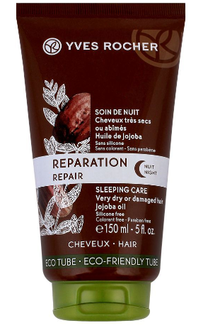 Yves Rocher Repair Sleeping Care Very Dry Or Damaged Hair Jojoba Oil, Silicone & Paraben Free, 150ml (4823900717141)
