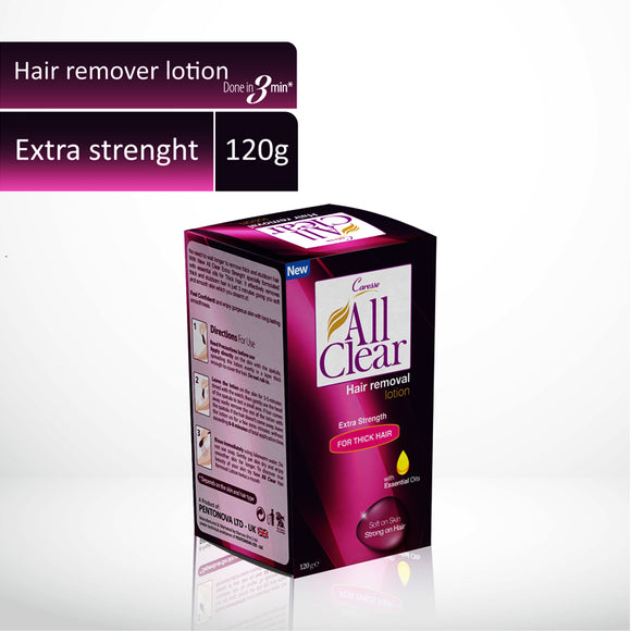 All Clear Hair Remover Lotion Large (Extra Strength) 120gm (4834526953557)