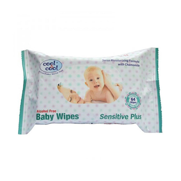 Pack of 64 Cool and Cool Baby Sensitive Wipes (4614401589333)