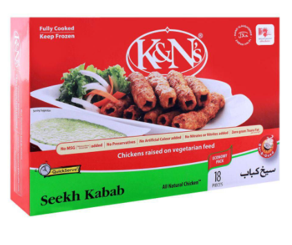 K&N's Chicken Seekh Kabab, 18-Pack (4802270462037)