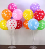 Reusable 7 Tubes Table Balloon Column Stand Kit for Wedding, Valentine & Birthday Parties Decoration - 2 Pack( 14 Balloon Sticks, 14 Balloon Cups, 2 Balloon Base ) Plastic Balloon Column Stand Holder (4838284329045)