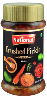 National Crushed Pickle In Oil, Mixed, 750g (4803047194709)