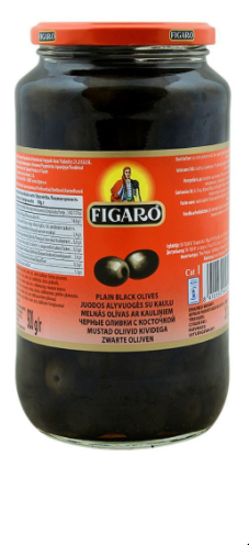 Figaro Plain Black Olives, 920g (4803103227989)