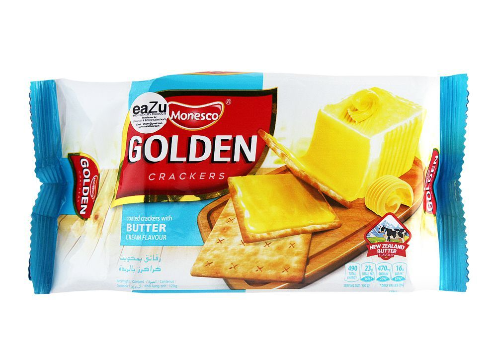 Monesco Golden Coated Crackers, Butter Cream Flavor, 120g (4805222105173)