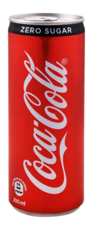 Coca Cola Zero Calories Can (Local) 250ml (4804352835669)