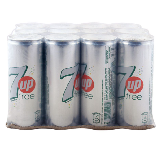 7UP Free Can (Local) 250ml, 12 Pieces (4804361191509)
