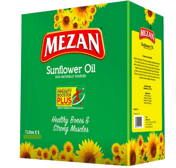 Mezan Sun Flower Pouch Oil Tail 1 x 5Ltr (4631170121813)