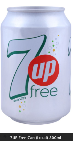 7UP Free Can (Local) 300ml (4804292214869)