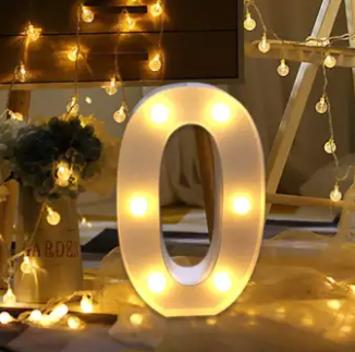 ZERO 0 Numbers LED Night Light For Valentine's Day Gift Wedding Party Birthday Wall Home Decoration Marquee Lights (4838321487957)