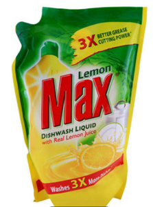 Lemon Max Dishwash Liquid, Pouch, 450ml (4807093977173)