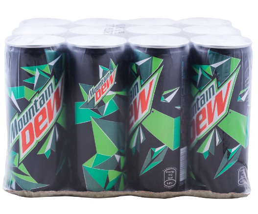 Mountain Dew Can (Local) 250ml, 12 Pieces (4804358537301)