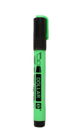 Dollar Fluorescent Highlighter Green 1 Piece