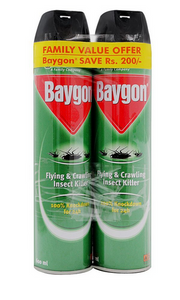 Baygon Flying & Crawling Insect Killer Spray Saver Pack, 2x600ml (4808605073493)