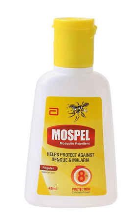 Mospel Mosquito Repellent, Regular, Protects Against Dengue & Malaria, 45ml (4808607301717)