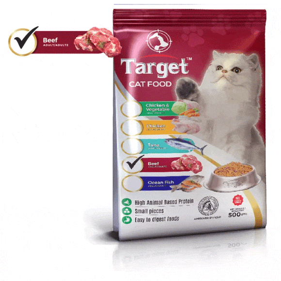 Target Cat Food-Beef 500gms (4636152758357)