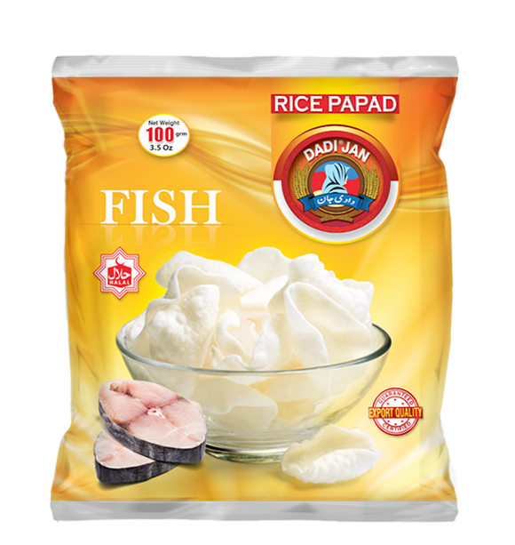 Dadi Jan Rice Papad Fish 100gm (4655434596437)