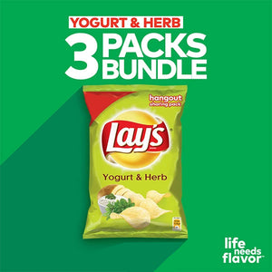 Pack Of 3 Lay's Yogurt And Herb 65gm (4632354652245)